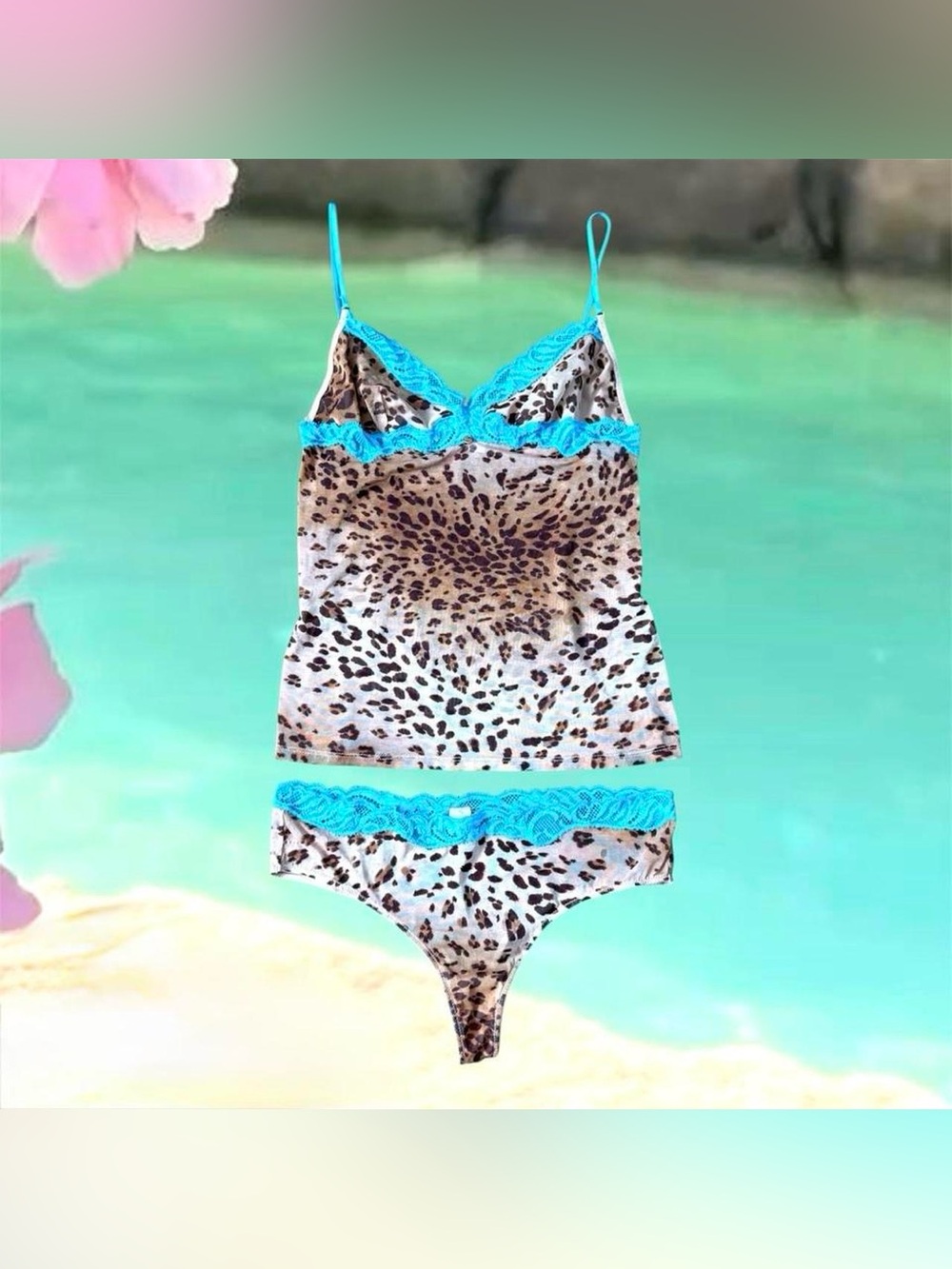 🌴 Y2K Victoria’s Secret Cheetah Mesh Set (Size M) 🌴